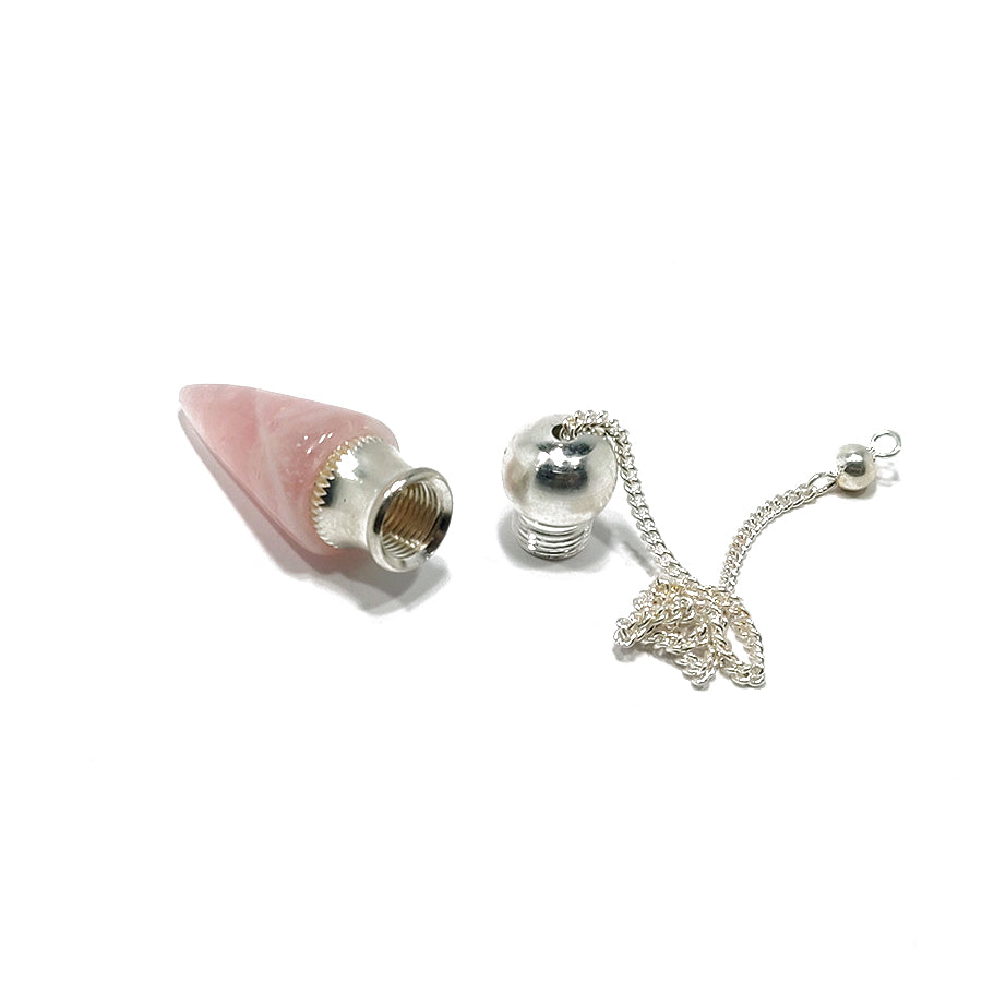 Rose quartz witness pendulum