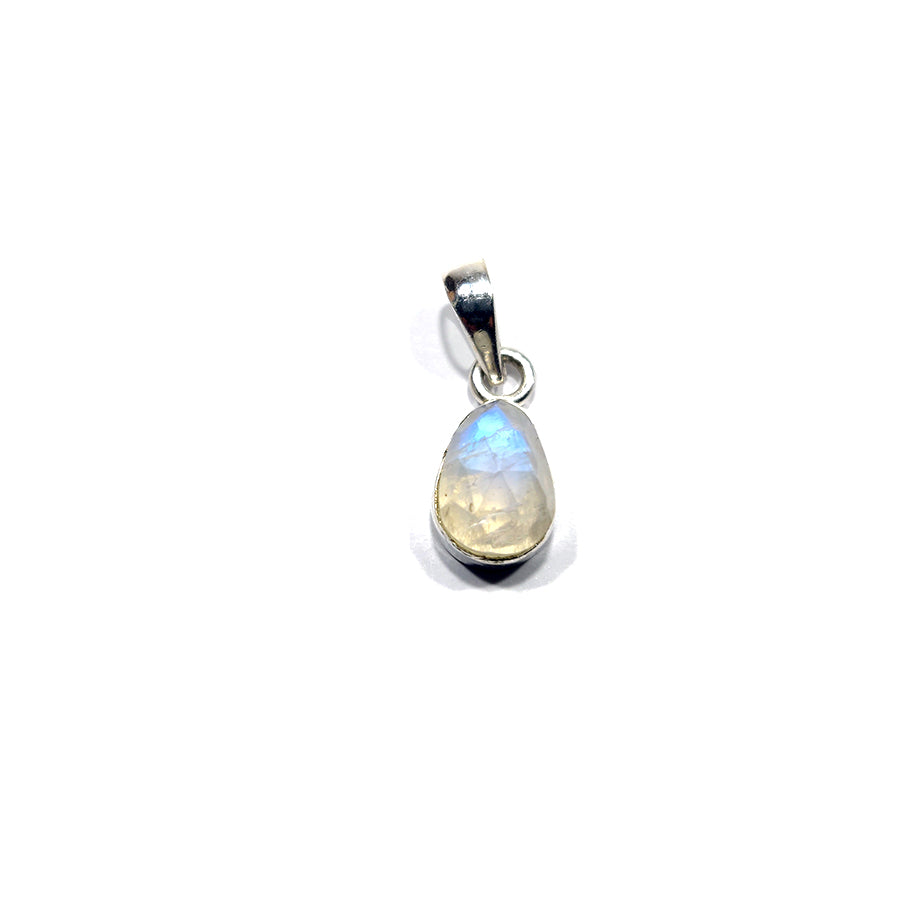 Colgante piedra luna plata