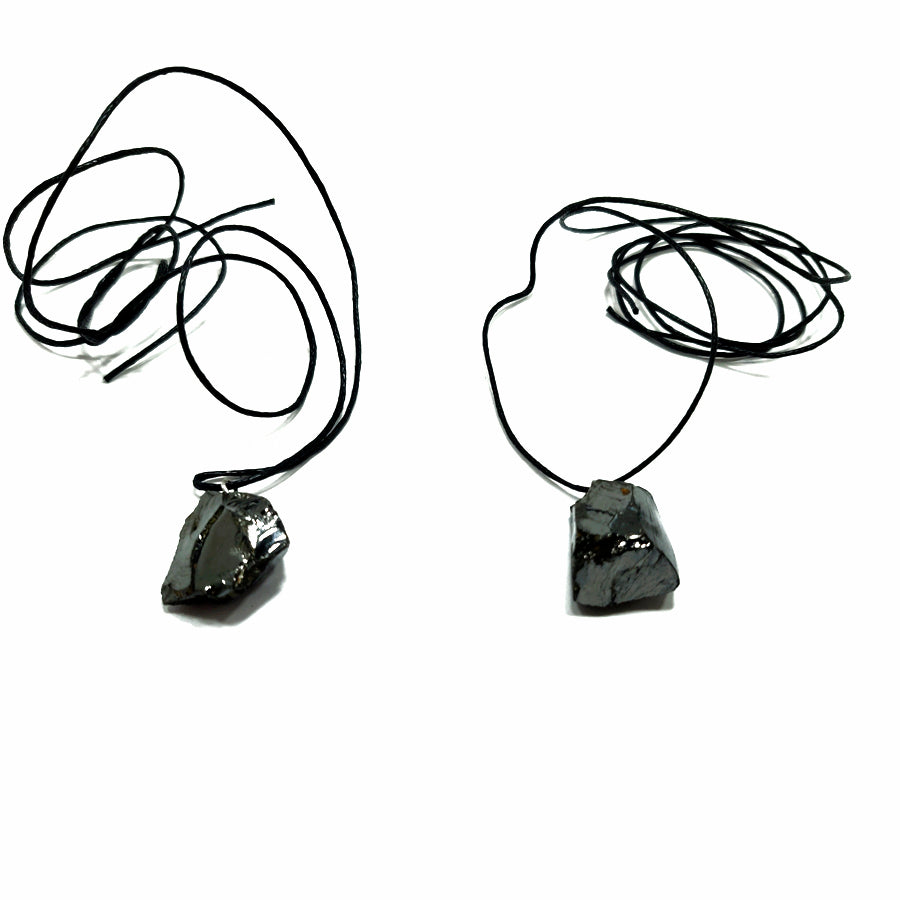 Colgante Shungit Elite Cristalizada/Protección EMF / Protección 5G