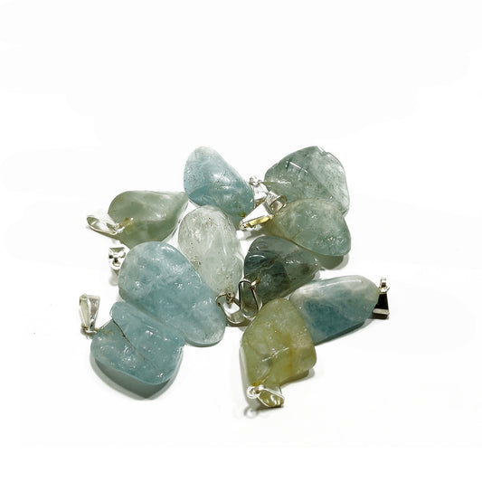 Colgante aguamarina rodado