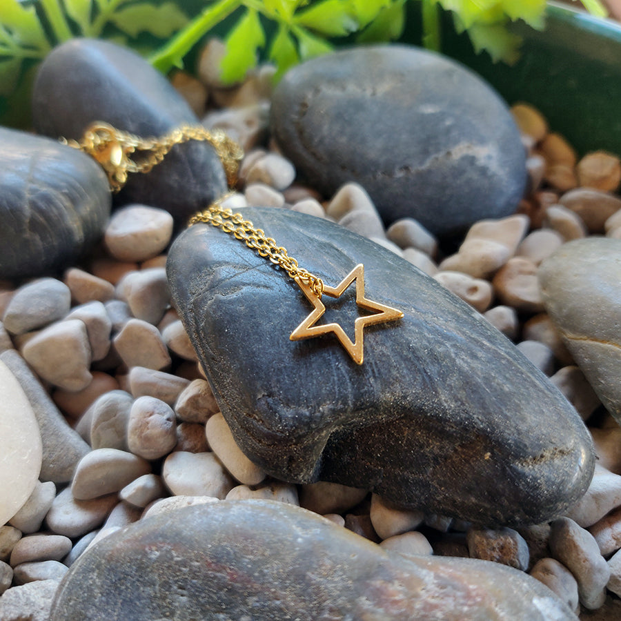 Star hoop pendant