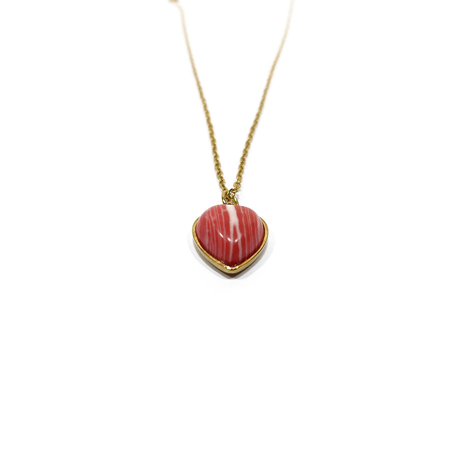 Mineral heart pendant