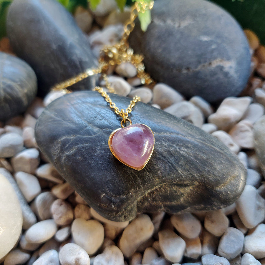 Mineral heart pendant
