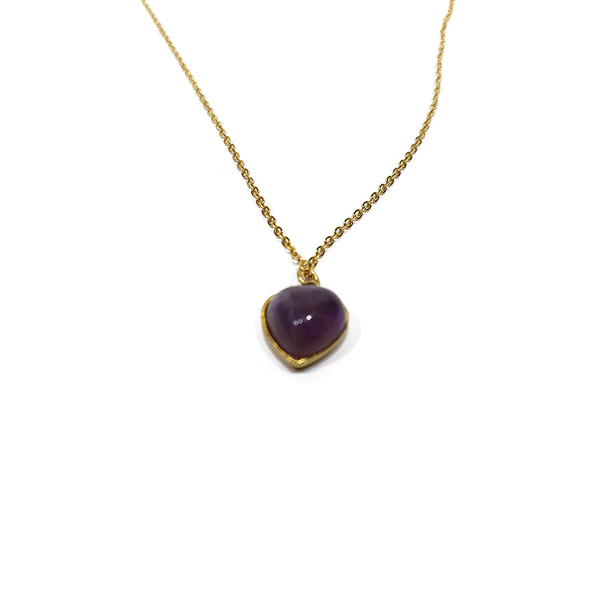 Mineral heart pendant