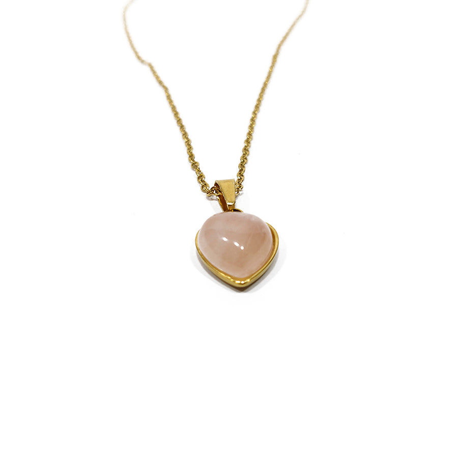 Mineral heart pendant
