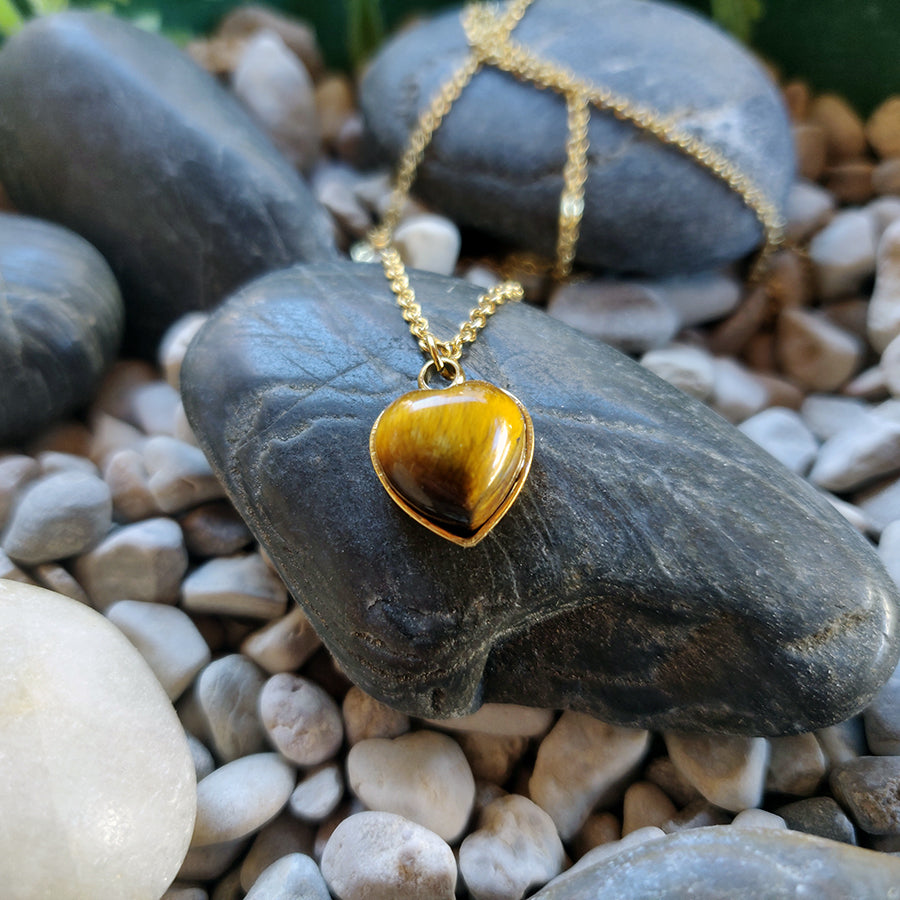 Mineral heart pendant