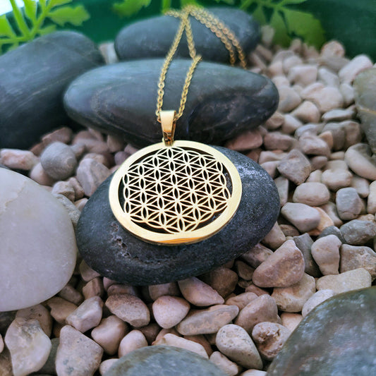 Colgante Flor de la vida inox