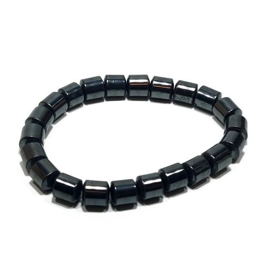 Hematite cylinder bracelet