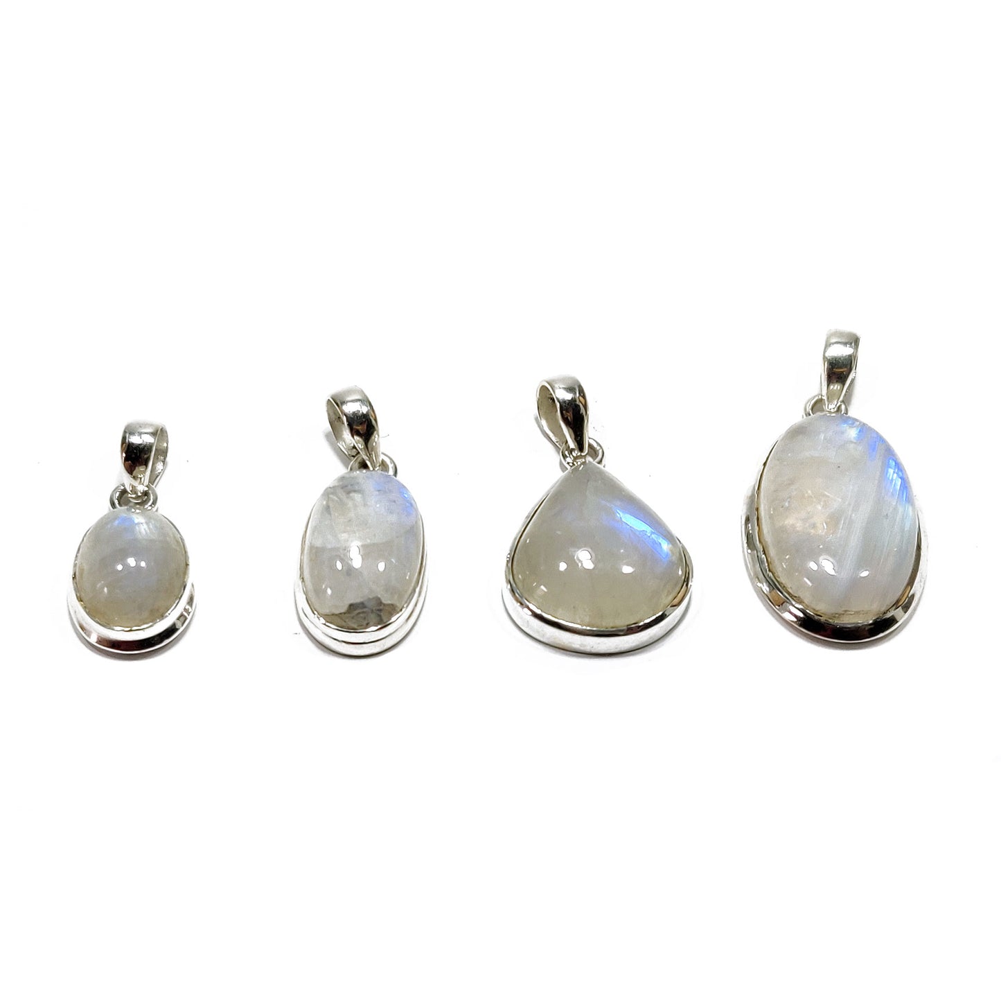 Colgante piedra luna plata