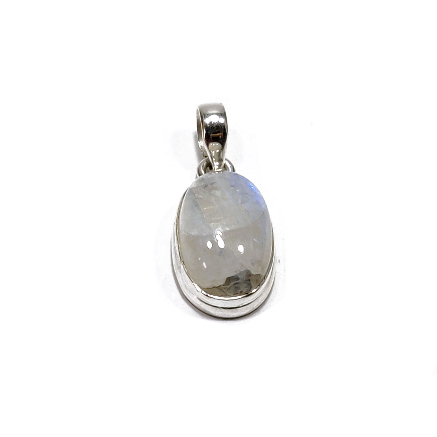 Colgante piedra luna plata