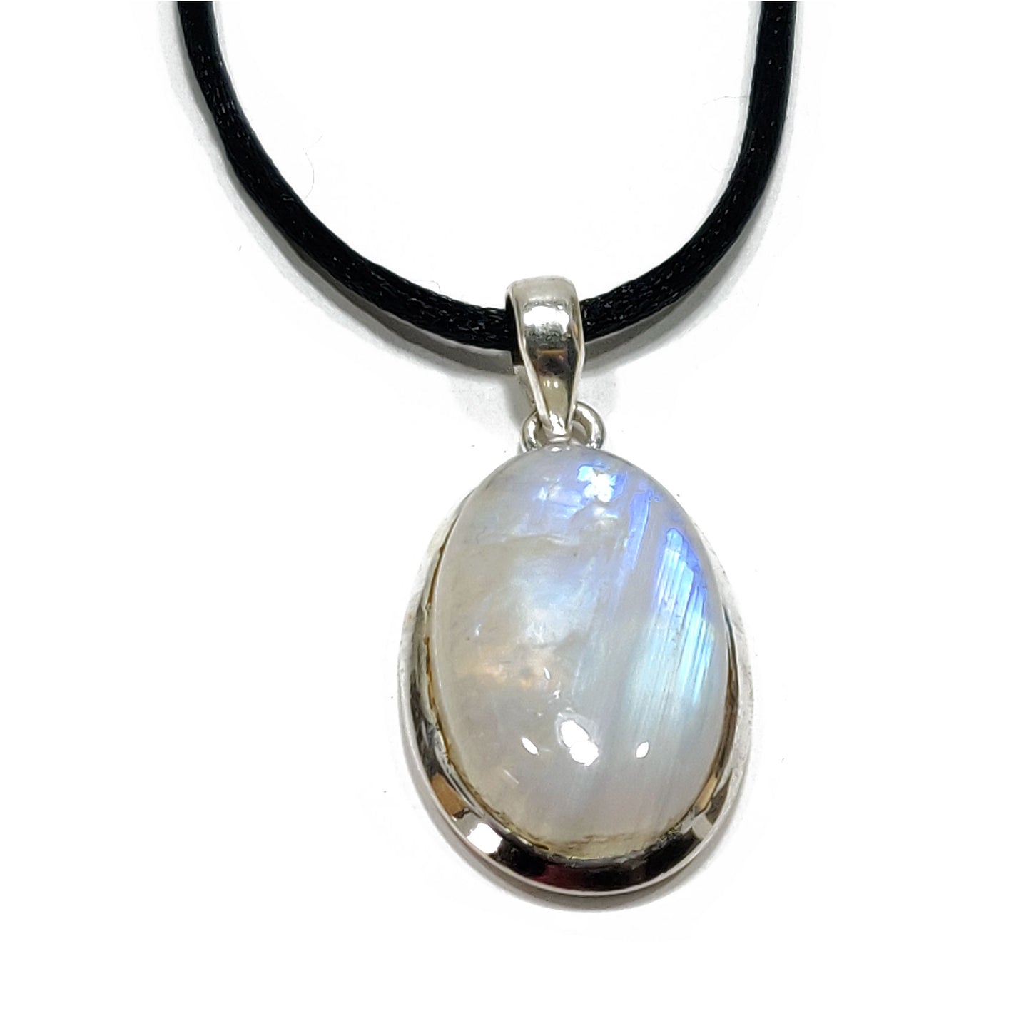 Colgante piedra luna plata