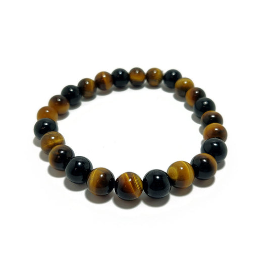 Tiger's Eye and Tourmaline Bracelet