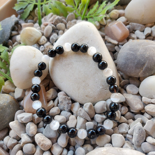 Pulsera Selenita y Ónix