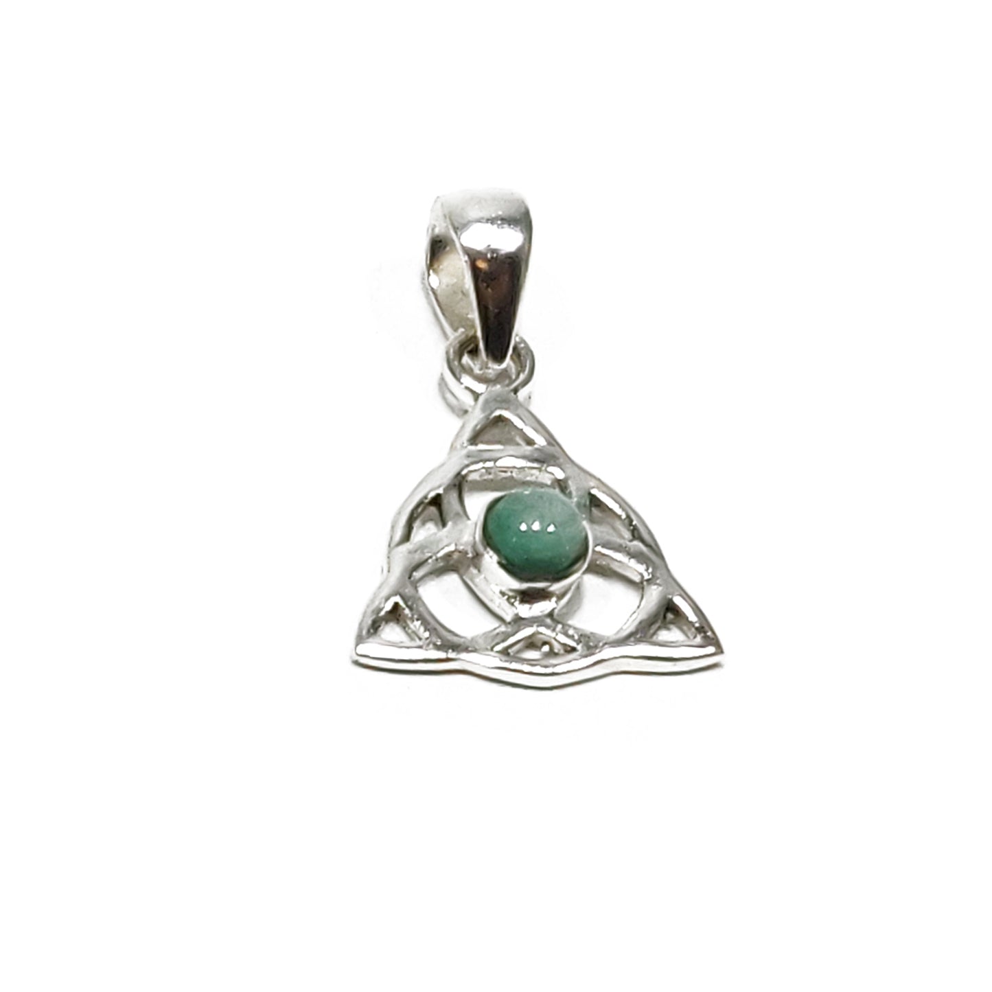 Silver pendant with minerals