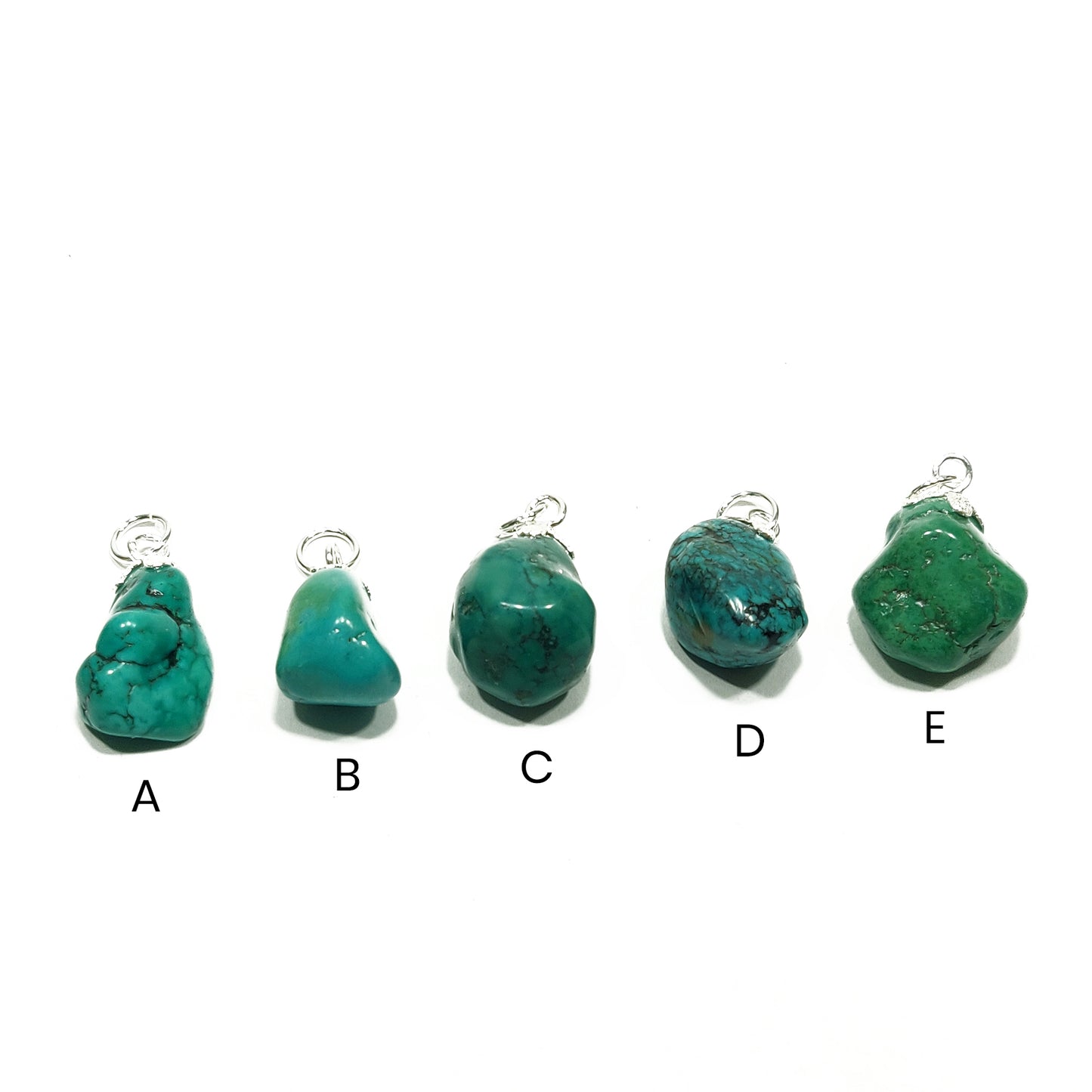 Turquoise tumbled pendant