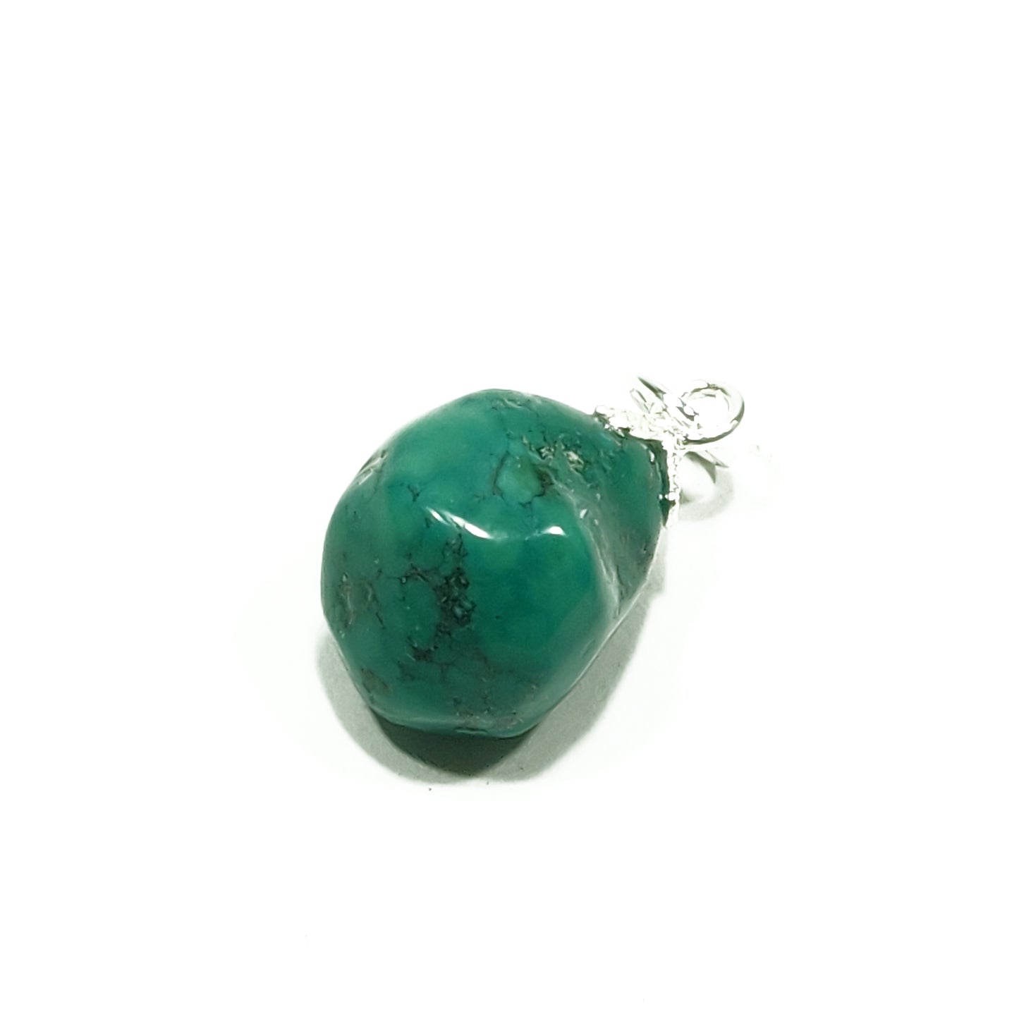 Turquoise tumbled pendant
