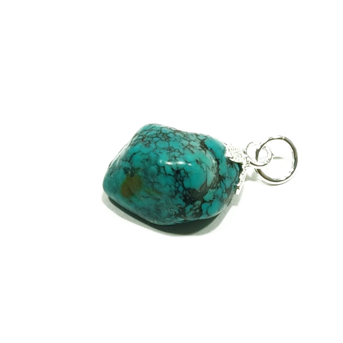 Turquoise tumbled pendant