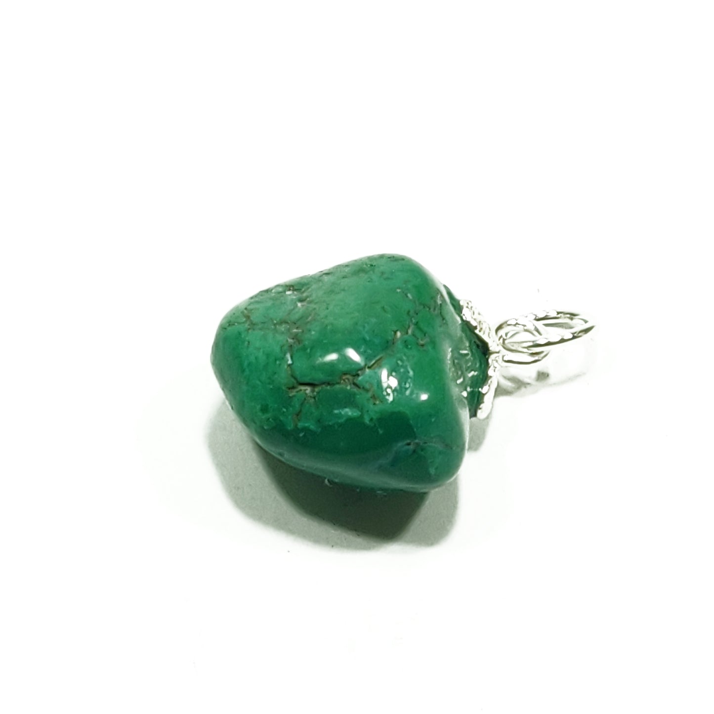 Turquoise tumbled pendant