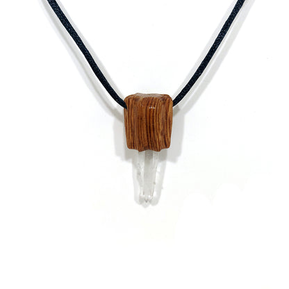 Oak and Quartz Pendant