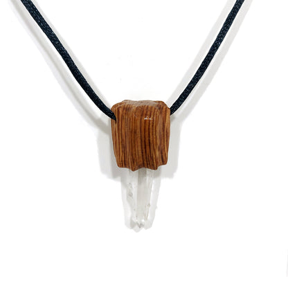 Oak and Quartz Pendant