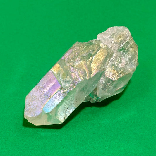 Drusa de cuarzo aqua-aura irradiada