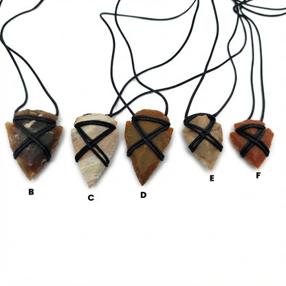 Flint arrowhead pendant