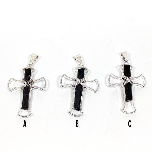 Cruz turmalina verde