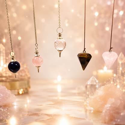 Mineral dowsing pendulums
