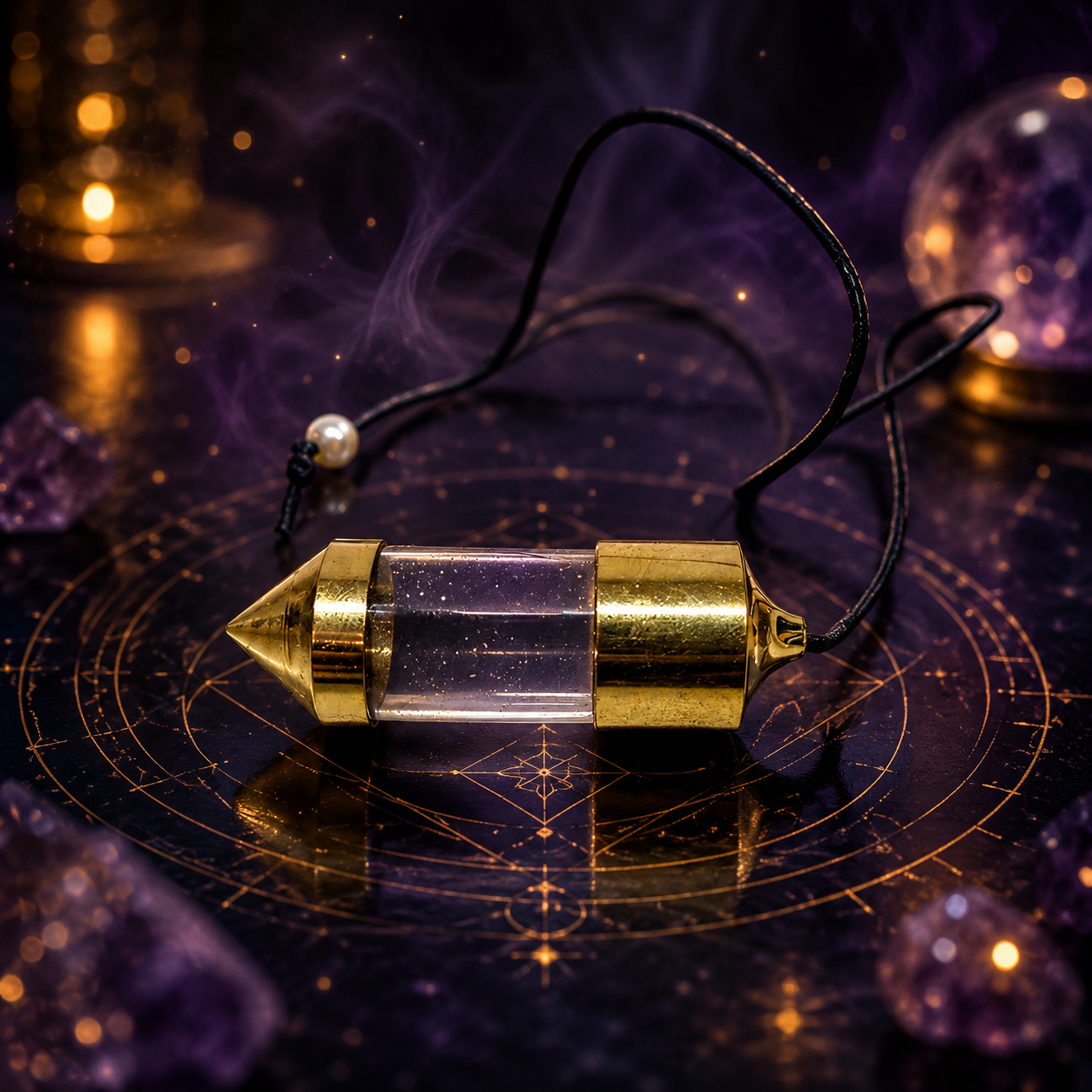 Bronze crystal witness pendulum