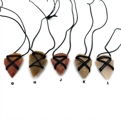 Flint arrowhead pendant
