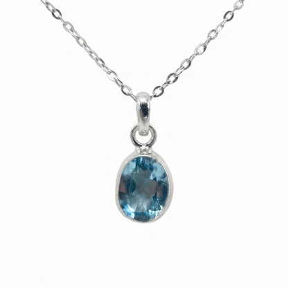 Colgante Topacio azul facetado