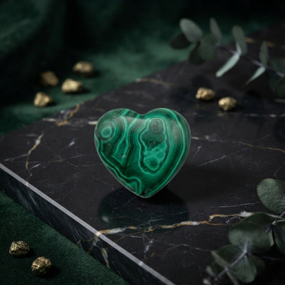 Corazones malaquita