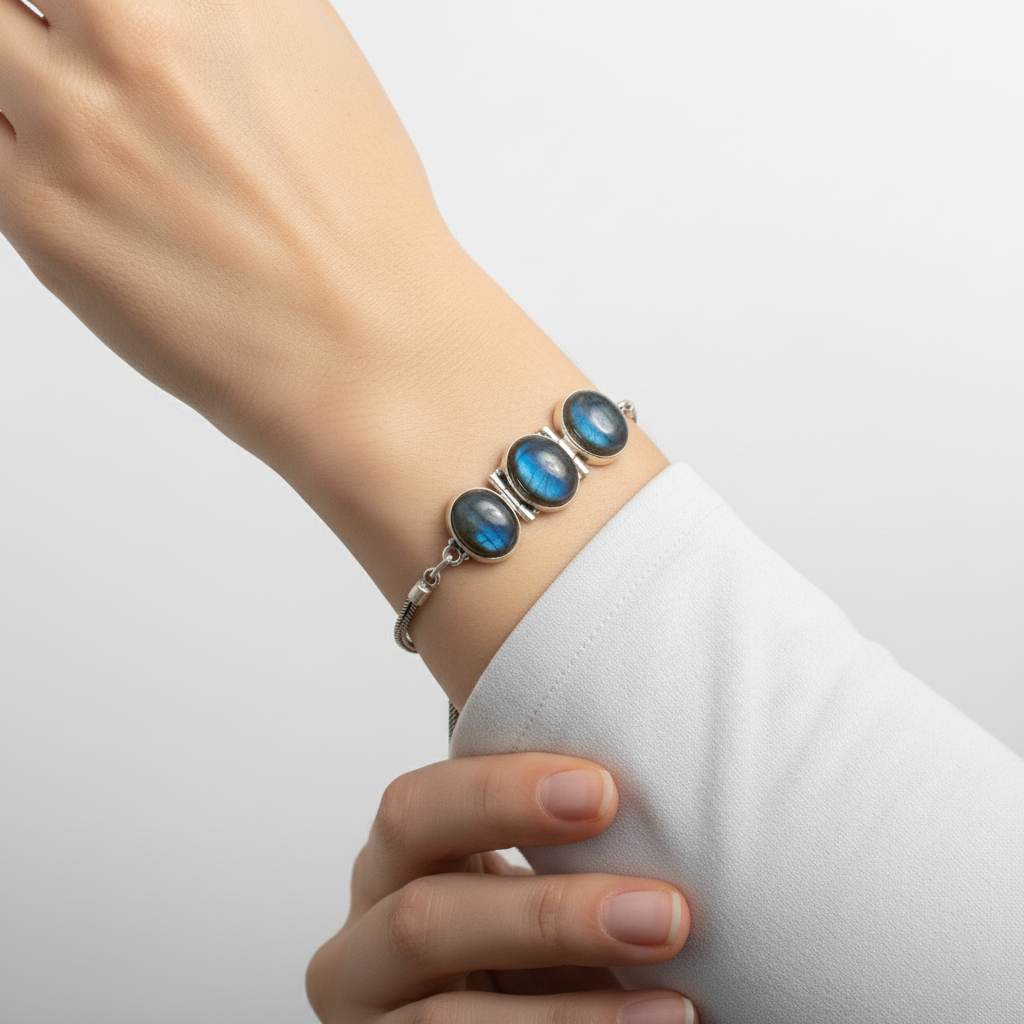 Silver-plated Chakra Bracelet