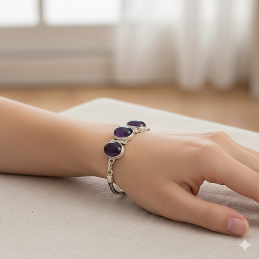 Silver-plated Chakra Bracelet