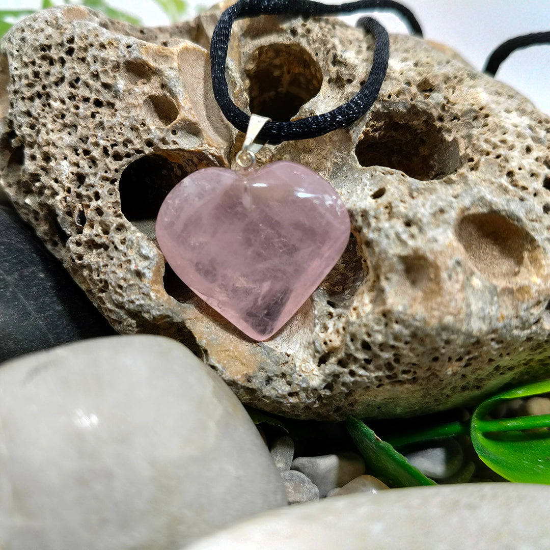 Corazones Amatista y Cuarzo rosa