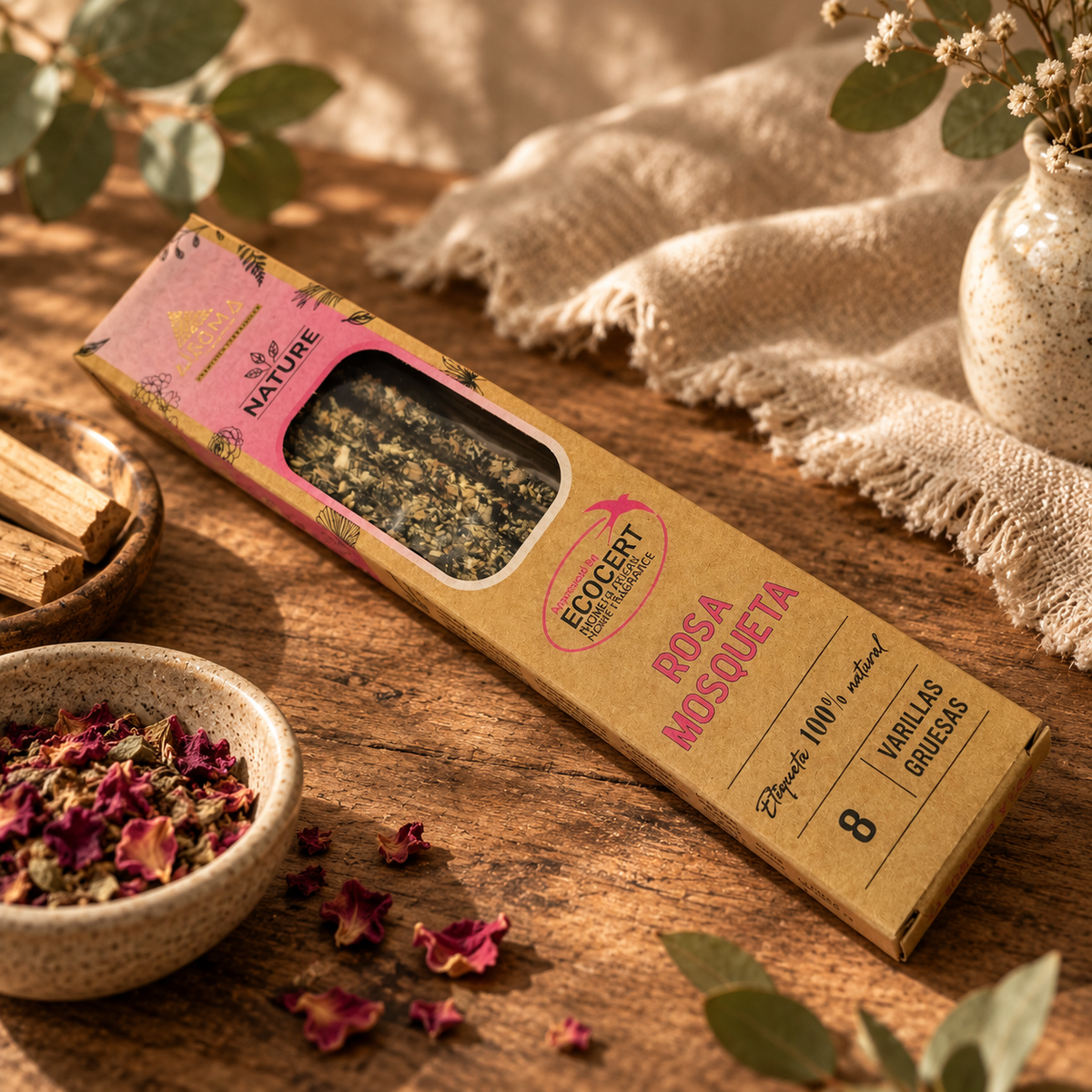 Incienso Rosa Mosqueta Nature de Aroma
