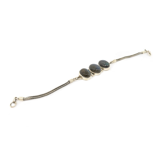 Pulsera Labradorita plata