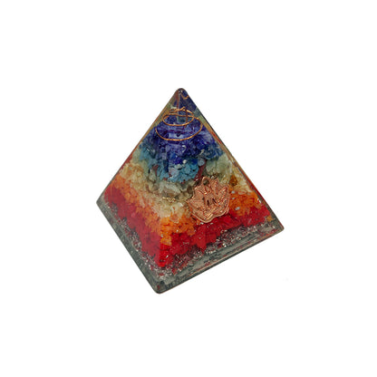 Pirámide Orgonita 7 chakras / Protección EMF / Protección 5G