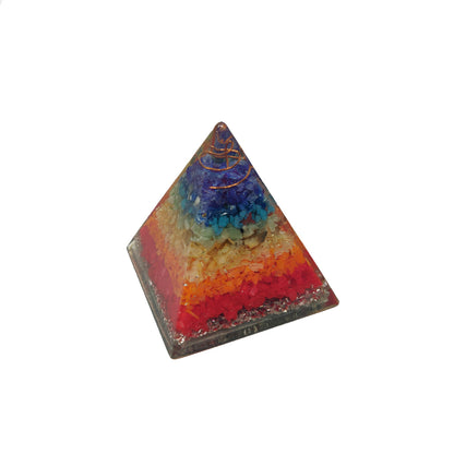 Pirámide Orgonita 7 chakras / Protección EMF / Protección 5G