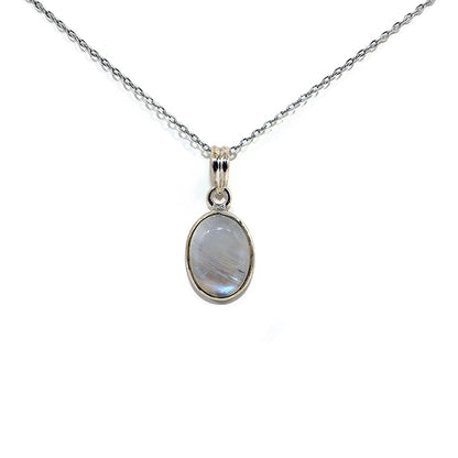 Colgante Piedra luna plata