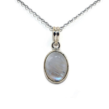 Colgante Piedra luna plata