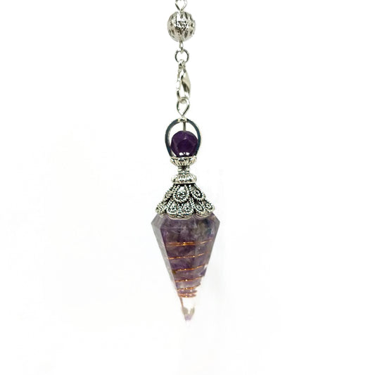 Péndulo  orgonita minerales