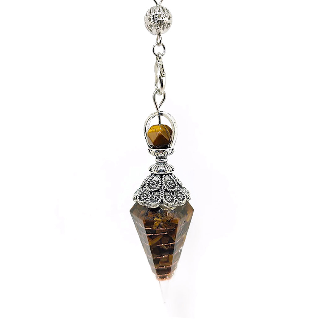 Péndulo  orgonita minerales