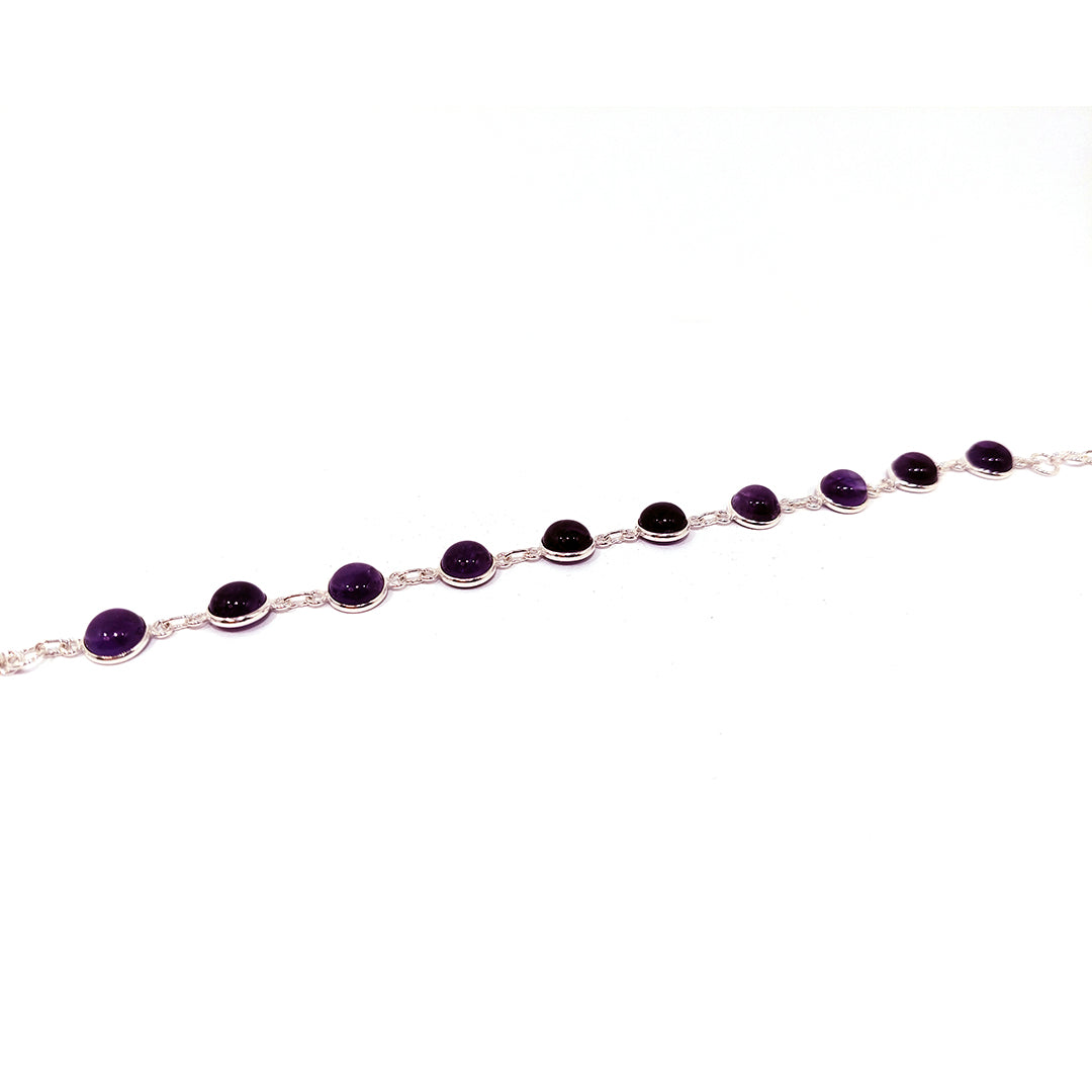 Pulsera plata Amatista