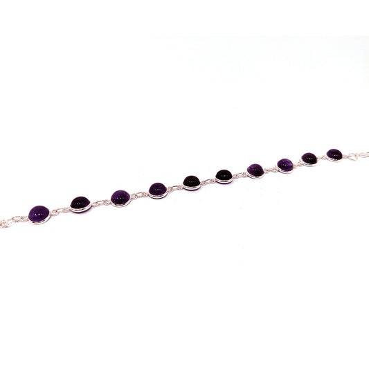 Pulsera plata Amatista