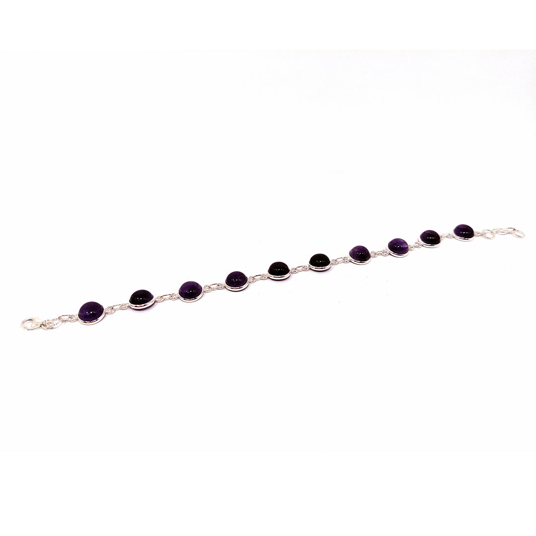 Pulsera plata Amatista