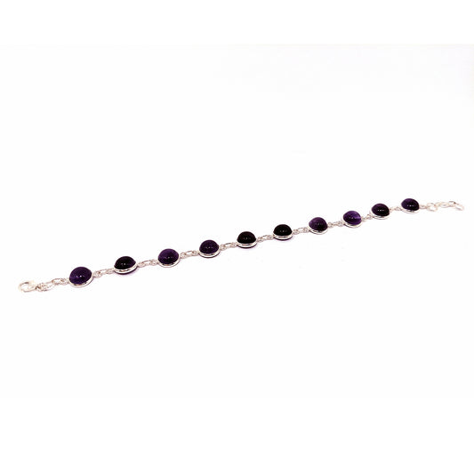 Pulsera plata Amatista
