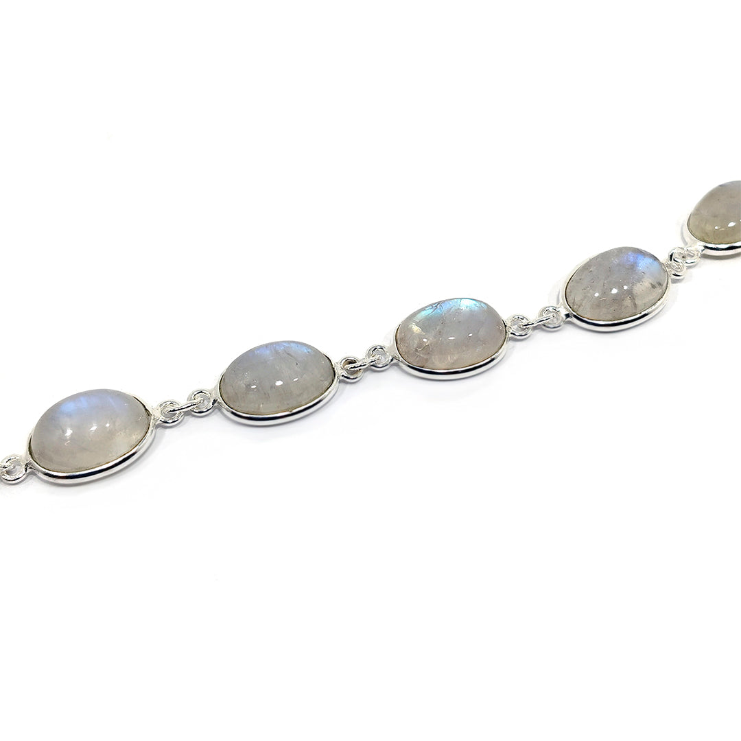 Pulsera plata piedra Luna