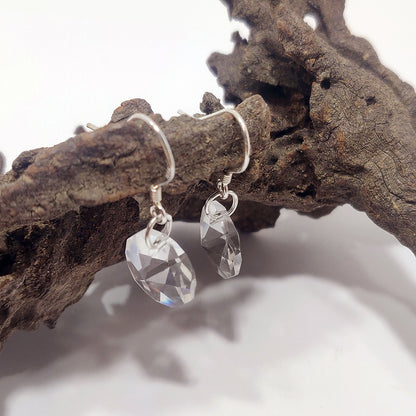 Faceted crystal earrings