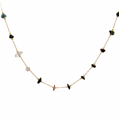 Steel and turquoise necklace